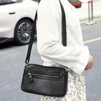Bolso cruzado para mujeres Correa ajustable, cierre de cremallera, múltiples compartimentos, bolso casual suave Ideal para trabajo, viajes, uso diario En khaki, rojo profundo, blanco, rojo, vino, negro Bolso de mano elegante de poliéster - details 2