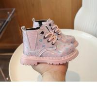 Kids Ankle Boots Fashion Versatile Girls' Patent Leather Short Boots with Love Sequins Children Princess Boots with Side Zipper - details 8