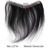 SHANGKE-tupés sintéticos para la frente, peluquín corto y recto estilo V, extensión de cabello, flequillo de cabello Natural 100% - details 6
