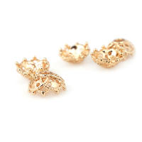 Tapas de cuentas de copos de nieve de latón de Color dorado de 18K, accesorios de alta calidad para manualidades, materiales para hacer joyas, sitio web oficial de Rosediy - details 53