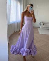 Elegante Vestido de Noche para Mujer Primavera 2025 Cinturón Delgado con Flor de Tres Dimensiones - details 3