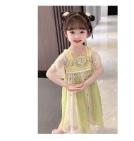 Hanfu-falda glutinosa súper inmortal de manga corta para niña, falda glutinosa súper inmortal de estilo fino para bebé, verano 2025 - details 1