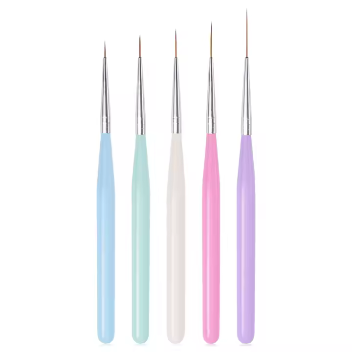 Kit de Manicura KADS Pinceles para Uñas para Dibujar y Pintar Tiras de Flor 5Pcs con Cubierta - 1