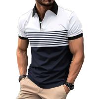 Polo de manga corta a la moda de verano para hombre con cuello abotonado, top de negocios de edición regular para hombre - details 4