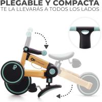 Triciclo 3 en 1, Minibicicleta, sin Pedales, Bicicleta bebé, para niños, Minitriciclo de Equilibrio, Plegable, Asiento Ajustable, 12 meses - 5 años, 25 kg, Amarillo y Azul - details 7