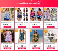 Vacaciones en la playa de verano, dividido con falda, conjunto de bikini estilo push up para mujer, traje de baño sexy de un hombro, traje de baño para mujer - details 0