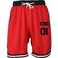 Pantalones cortos de baloncesto sueltos para hombre de malla de secado rápido transpirables americanos y de verano - details 5