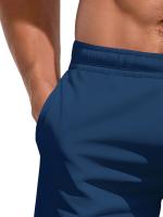 Bañadores de Secado Rápido para Hombre en Azul Marino con Bolsillos - Shorts Casuales de Verano para Playa y Piscina, Estampado Geométrico "PRIMERO", Cintura Elástica - details 3