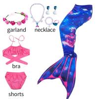 Disfraz de Sirena para Niña, Bañador Infantil, Bañador Bikini con Vestido de Princesa, Sin Monoaleta - details 0