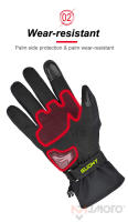 Guantes de invierno para moto de nieve, asas calientes para esquiar, invierno, impermeables, pantalla táctil, ciclismo, motocicleta, datos completos, algodón grueso - details 6