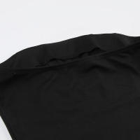 BUNO-Top corto ajustado negro sin mangas con hombros descubiertos, falda súper mini de cintura baja, ropa de calle de verano, conjunto de 2 piezas para mujer - details 14