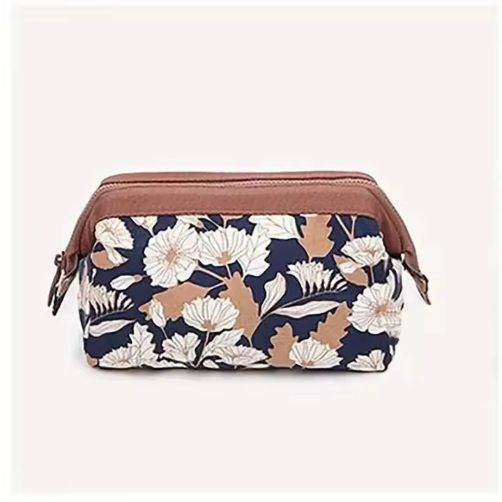 Bolsa de maquillaje con flamencos para mujer, neceser de viaje para artículos de aseo personal, portátil, organizador de gran ca - 1