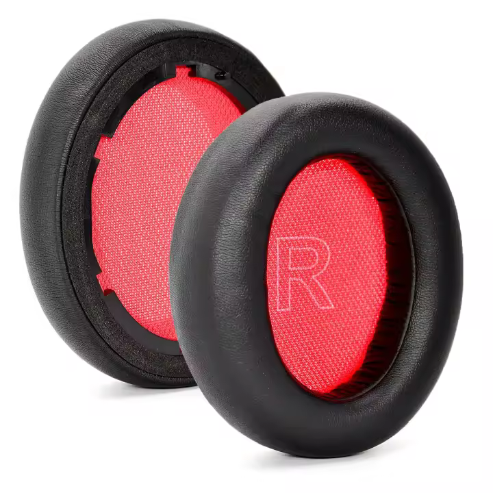 Funda de espuma de cojín de repuesto para auriculares Bluetooth, almohadillas suaves para Anker Soundcore Life Q10 / Q10 (rojo) - 1