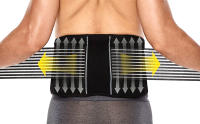 Cinturón de soporte Lumbar transpirable para ciática, hernia de disco, escoliosis, alivio del dolor de espalda, levantamiento pesado - details 0