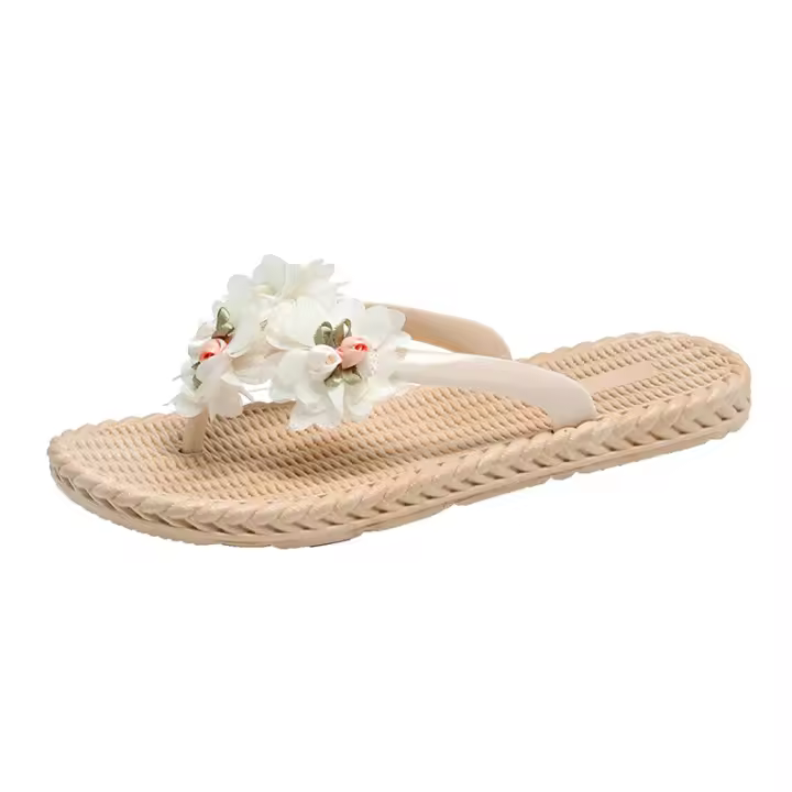 Chanclas de Playa para Mujer Primavera/Verano 2025 Estilo de Hada, Antideslizantes, Resistentes a la Desgaste de Cuero Sintético - 1