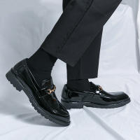 Zapatos de tacón bajo formales para hombre, mocasines informales antideslizantes, cómodos, transpirables, color negro y marrón, para fiesta de boda, Lea - details 26