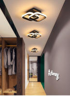 Luz LED Moderna TOMAXIN con Marco Cuadrado Negro y Blanco de 24CM para Iluminación de Salas Dormitorios y Pasados Interiores Ajustable en Color - details 6
