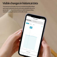 Sensor inteligente de temperatura y humedad con pantalla Digital LCD, Detector de termómetro interior para Alexa y Google - details 5