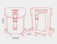 Bolsa de Pierna para Motocicleta Nueva Impermeable con Cinturón Magnético Reflectante Gran Capacidad Elástica Wearable Mochila Bolsa - details 2
