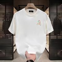 Camiseta Casual de Estilo Callejero Americano Algodón Cinturón 100% Negro con Gráfico de Letra a - details 9