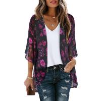 Verano largo wy Cover Up Tops Kimono Cardigan abrigo prendas de vestir blusa Bohemian Bikini Hawaii gasa camisa fiesta en la playa - details 2