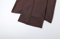 BUNO-Conjunto informal de 2 piezas para mujer, mono de manga completa con cuello redondo liso + faldas ajustadas con borlas plisadas a juego con trajes Hipster - details 21
