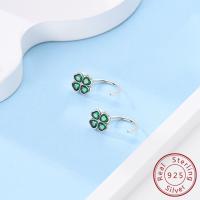 Pendiente de aro de plata de ley 925 para mujer, corazón, estrella, trébol, joyería de compromiso, regalo de boda - details 23