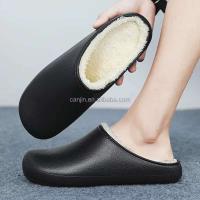 Nuevo Zuecos de madera para jardín con forro de lana de invierno de alta calidad, pantuflas cálidas de felpa para interior para hombre 38-45 #   Precio bajo - details 6