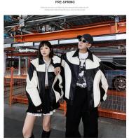 Chaqueta de piel sintética para hombre de otoño e invierno, cortavientos acolchado, abrigo Bomber de motociclista para mujer - details 9