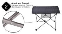 Mesa plegable portátil para exteriores, mueble de acampada, 56x42x37cm, color gris - details 11