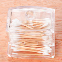 Recipiente de Almacenamiento de Bolas de Algodón con Tapa de Gran Capacidad en Acrílico Transparente para Baño Organizador de Maquillaje Dispensador - details 2