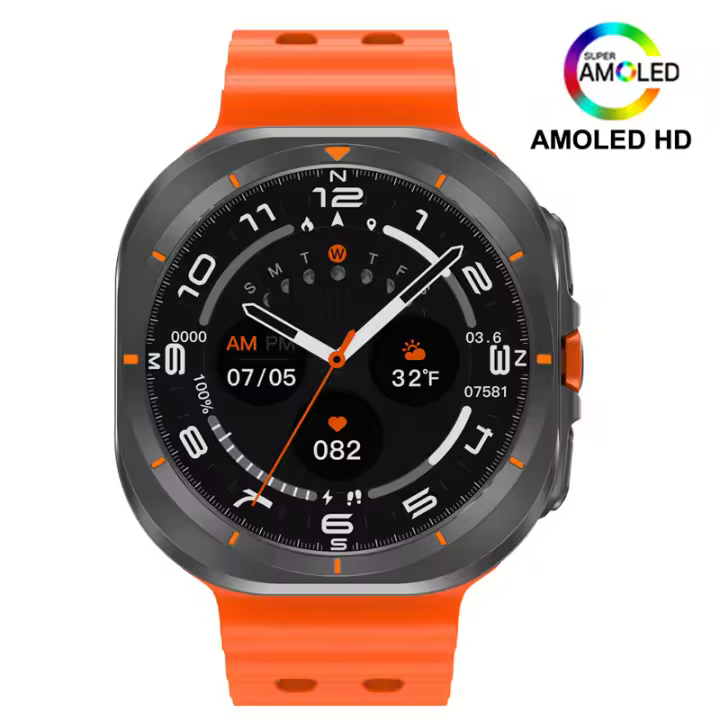 el reloj inteligente  Galaxy DT Watch ultra, pantalla amoled de 1,5 pulgadas, música local de 4 GB,Bluetooth  llamadas, monitoreo de oxígeno en sangre de frecuencia cardíaca, pulsera inteligente ip68, compatible con Android e Ios，2025 NEW - 1