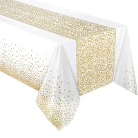 Mantel Desechable de Lunares Pequeños Tela Impermeable Gruesa Ideal para Fiestas de Cumpleaños, Bodas, Decoración del Hogar 137x214 cm, 1 ud. - details 0