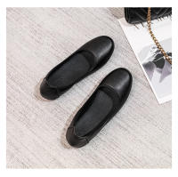 Zapatos de trabajo de mujer negros de suela suave, zapatos profesionales de cuero para trabajo, entrevista, asistente de vuelo, zapatos cómodos antideslizantes, hotel de suela plana, zapatos de herramientas - details 7