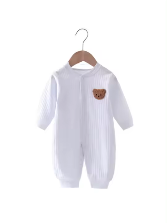 Mono de Oso de Algodón para Bebé Ropa de Una Pieza para Recién Nacidos, 0-18 Meses, Otoño, 2025 - 1