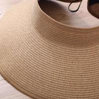 Nuevo sombrero con viseras de verano para mujer, sombreros de paja con lazo grande y ancho, gorros de protección UV para playa para mujer - details 15
