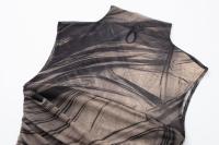 TRAFZA-Vestido largo plisado sin mangas para mujer, traje elegante con estampado de tul, ajustado, para otoño, 2023 - details 3