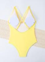 Traje de Baño de Una Pieza Blanco Ajuste de Cuerpo, Dacron, Estilo de Verano/Primavera 24, No Retirable - details 47