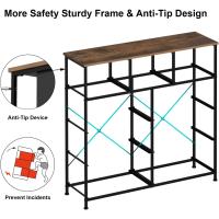 Mueble de Almacenamiento Cómodo con 9 Cajones Diseño Industrial de Metal con Superficie de Madera y Cajones de Tela para Sala de Estar, Habitación Infantil, Pasillo Estilo Rústico - details 20