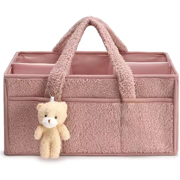 Bolsa de almacenamiento de pañales de Felpa para Bebe, Bolsa de almacenamiento de pañales, Bolsa de mamá de viaje de gran capacidad. - 1