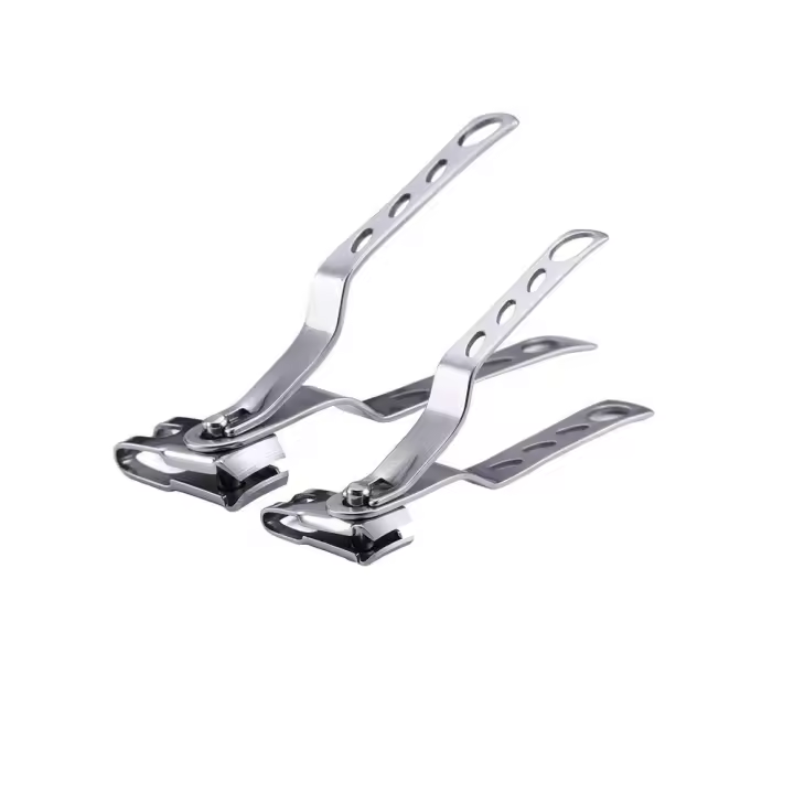 Tijeras giratorias para uñas, tijeras gruesas de acero inoxidable, 2 piezas - 1