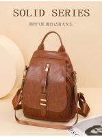 Mochila De Estilo Vintage para mujer, morral de piel sintética suave, informal, a la moda - details 1
