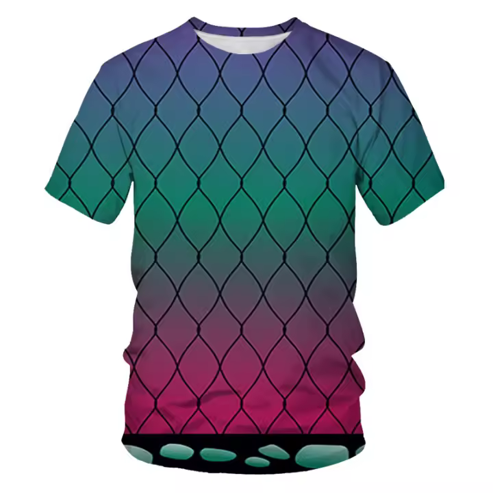 2025 Camisetas de Manga Corta y Larga para Hombre 3D Moda Elemento Popular Ropa para Impresión Color Belleza Ropa - 1