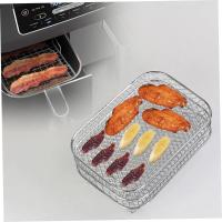 Estante Rectangular de Acero Inoxidable para Freidora de Aire, Accesorios Freidora Aire,Bandeja para Parrilla,Cesta de Airfryer Caliente, Accesorios para Ninja Dual, 3 Piezas Capas - details 1