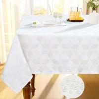 Mantel rectangular para el hogar Olanli, sábana de jacquard tejida de color banquete, estampado floral, mantel de poliéster gris - details 10