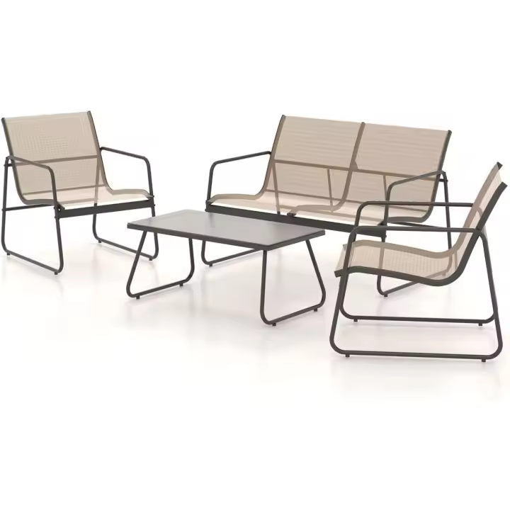 Grand patio Conjunto Muebles de Jardín, Textileno, Conjunto de Comedor de Jardín Sillas de Mesa para Balcón, Jardín, Exterior - 1
