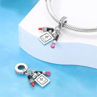 Dijes de plata de ley 100% para mujer, joyería fina DIY, regalo con cuentas de circón y Material metálico de piedra Natural - details 22