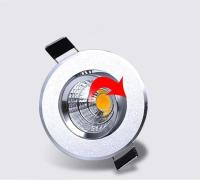 Foco empotrable delgado de 3w, foco LED COB regulable para gabinete, minilámpara de techo ajustable en ángulo de 220V - details 3