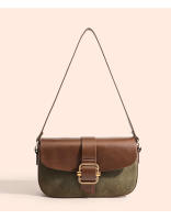 Bolso de hombro retro con diseño de nicho, bolso de axilas con contraste de empalme mate, bolso de mensajero versátil de alta gama de gran capacidad - details 19