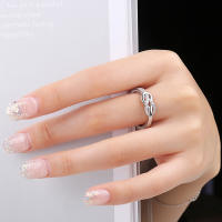 -Anillo de Plata de Ley 925 con forma de nudo infinito, joyería fina, con piedras preciosas, para mujer - details 5